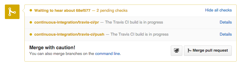 Pull request waiting to be checked by Travis CI