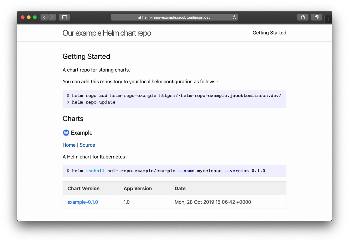 Live GitHub Pages site