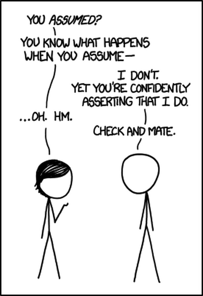 xkcd #1339: When You Assume