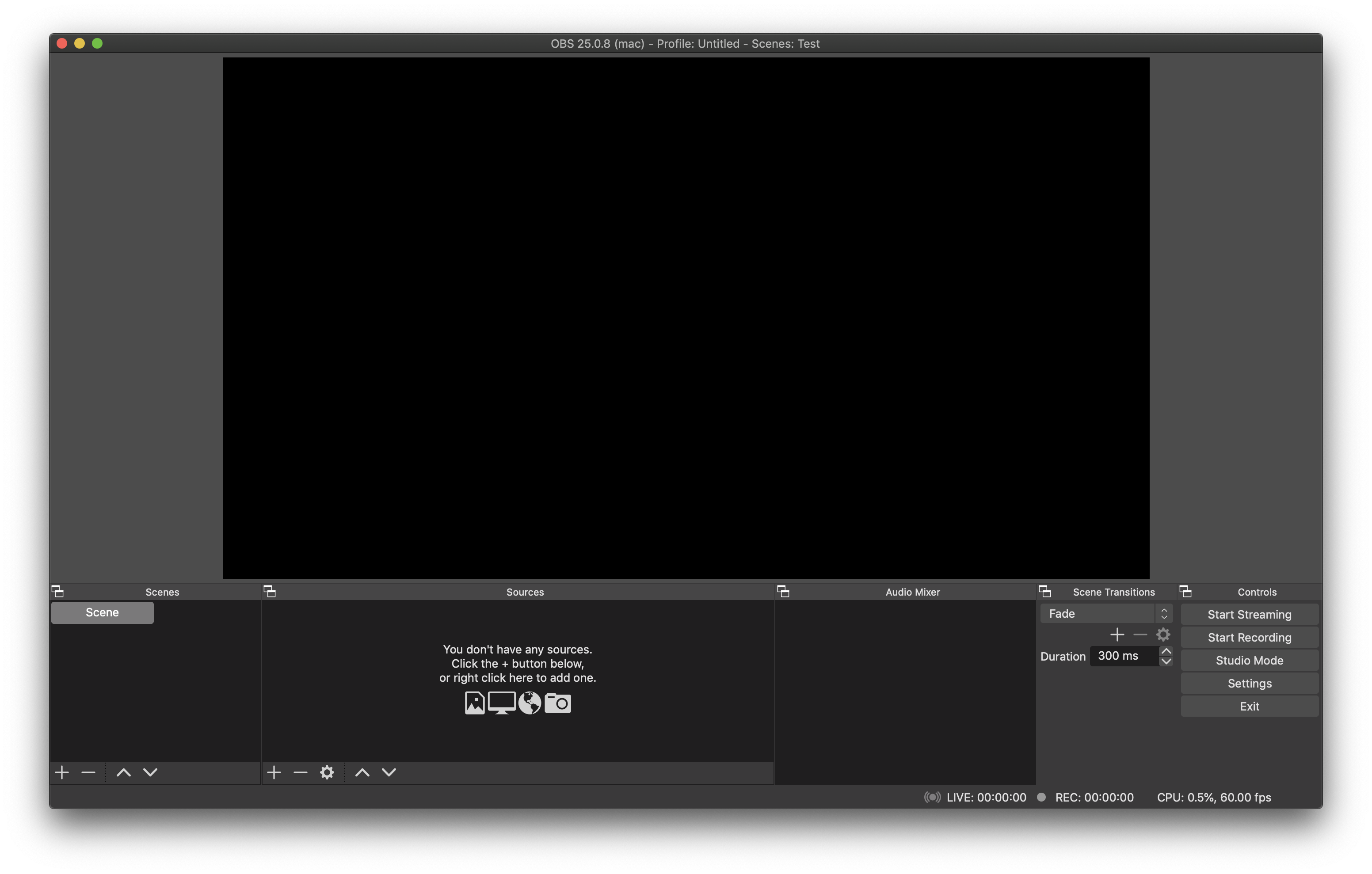 OBS Studio default scene
