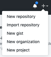 Create new repo button