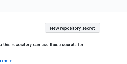New Repository Secret button