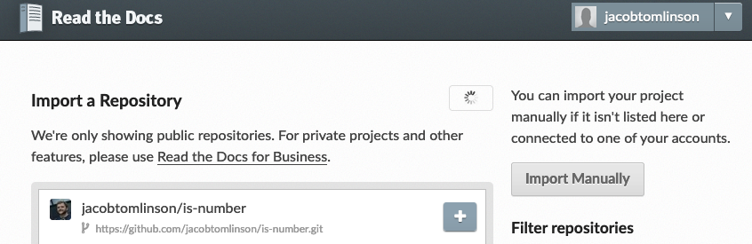 Add a project in RtD