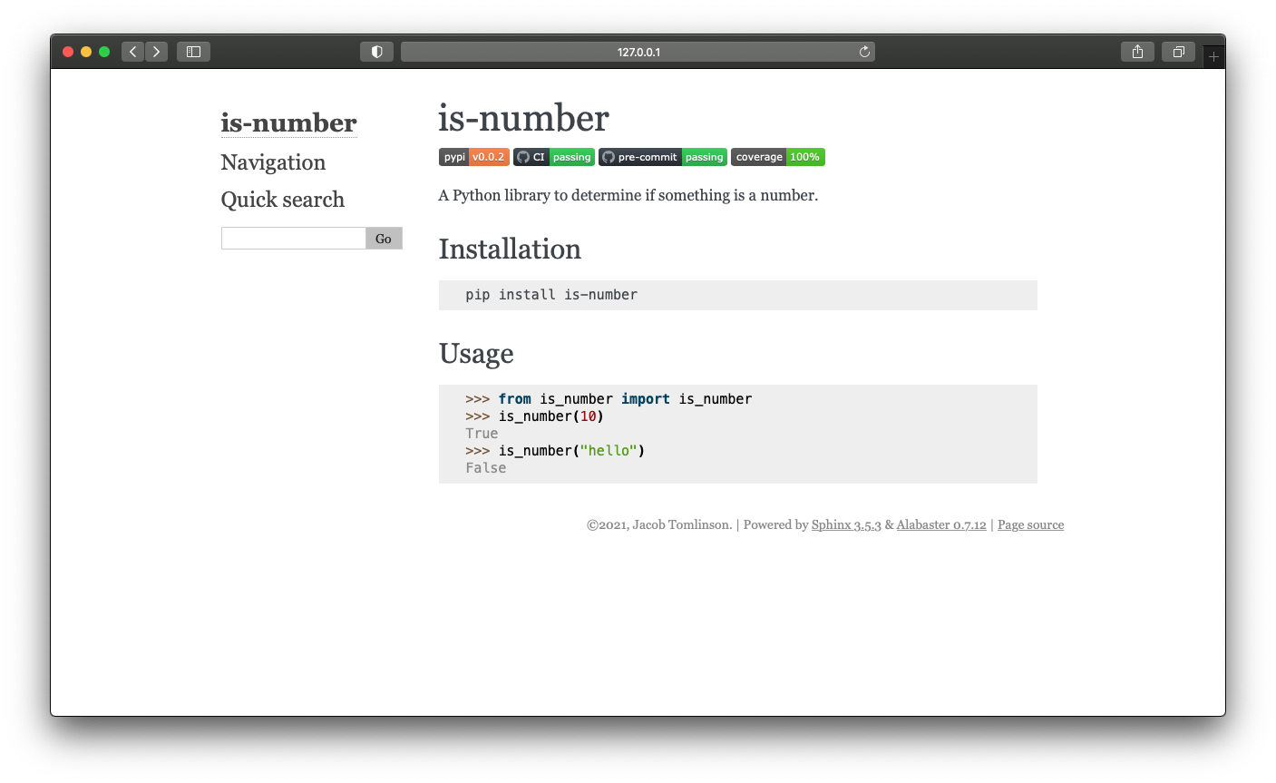 Index page copied from README