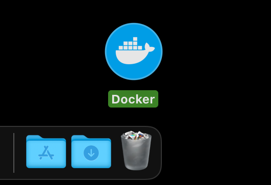 Dragging Docker Desktop to the trash