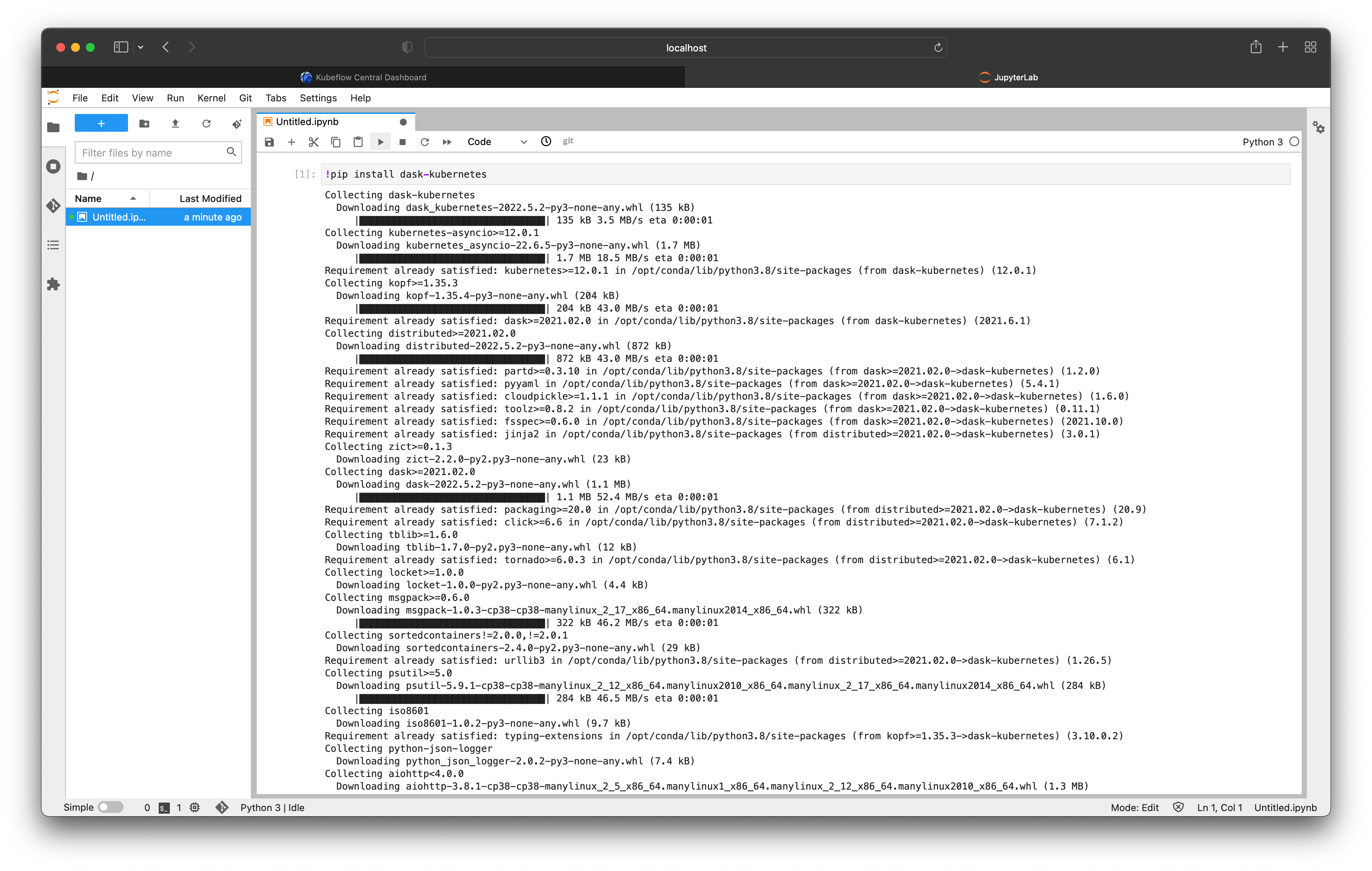 Installing dask-kubernetes with pip